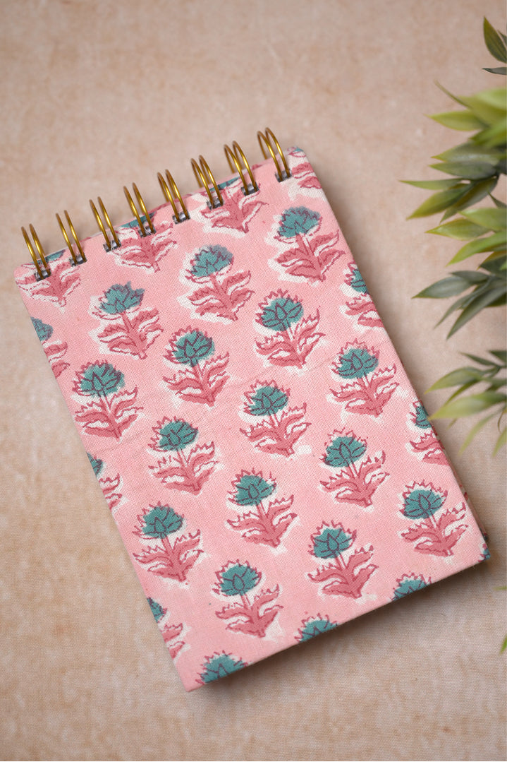 Blush Floral A6 Fabric Notepad
