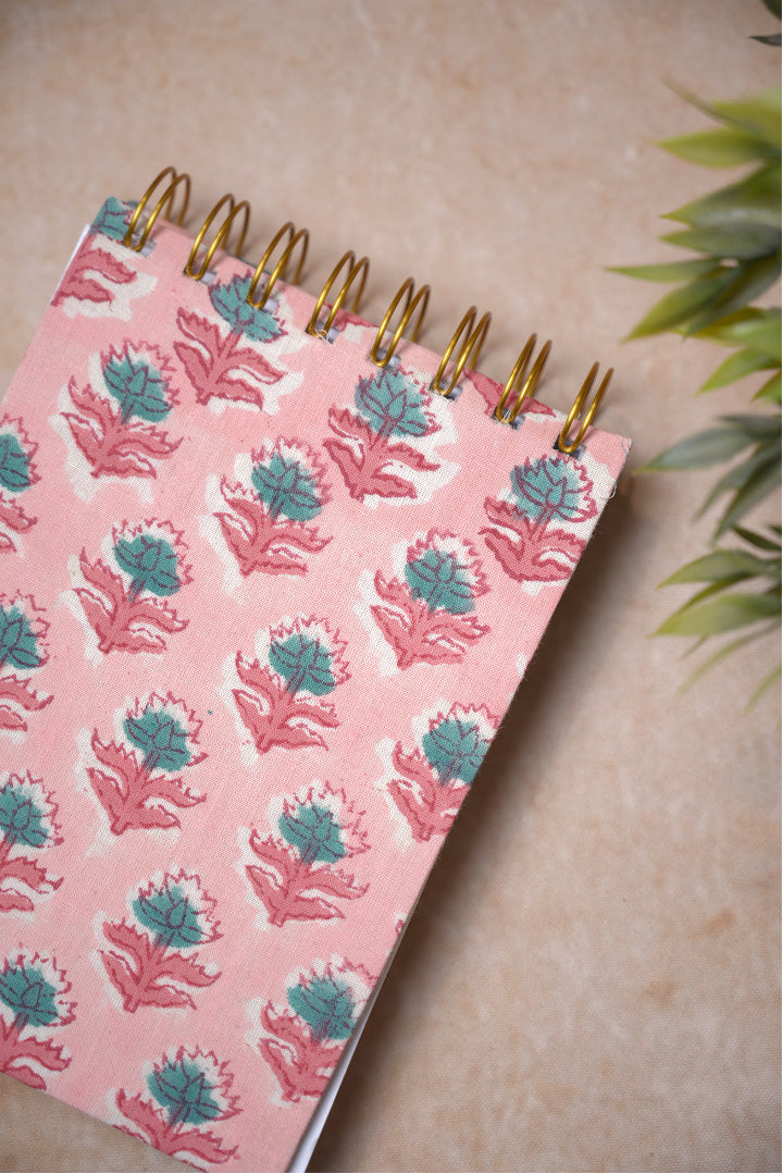 Blush Floral A6 Fabric Notepad
