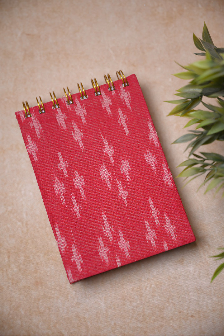 Coral Ikat A6 Spiral Notepad