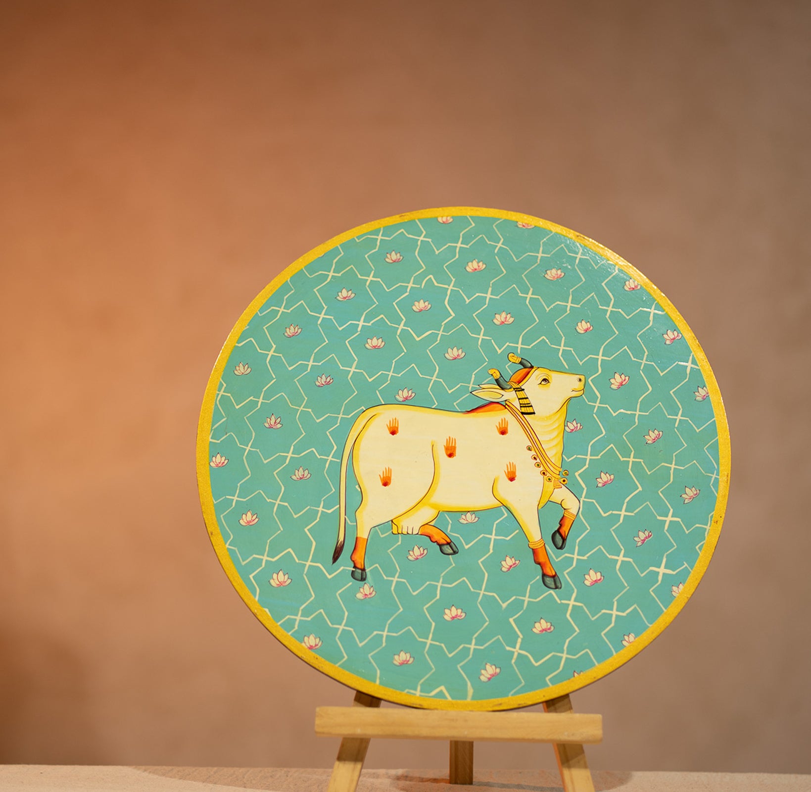 Blue Handpainted Picchwai Wall Plate