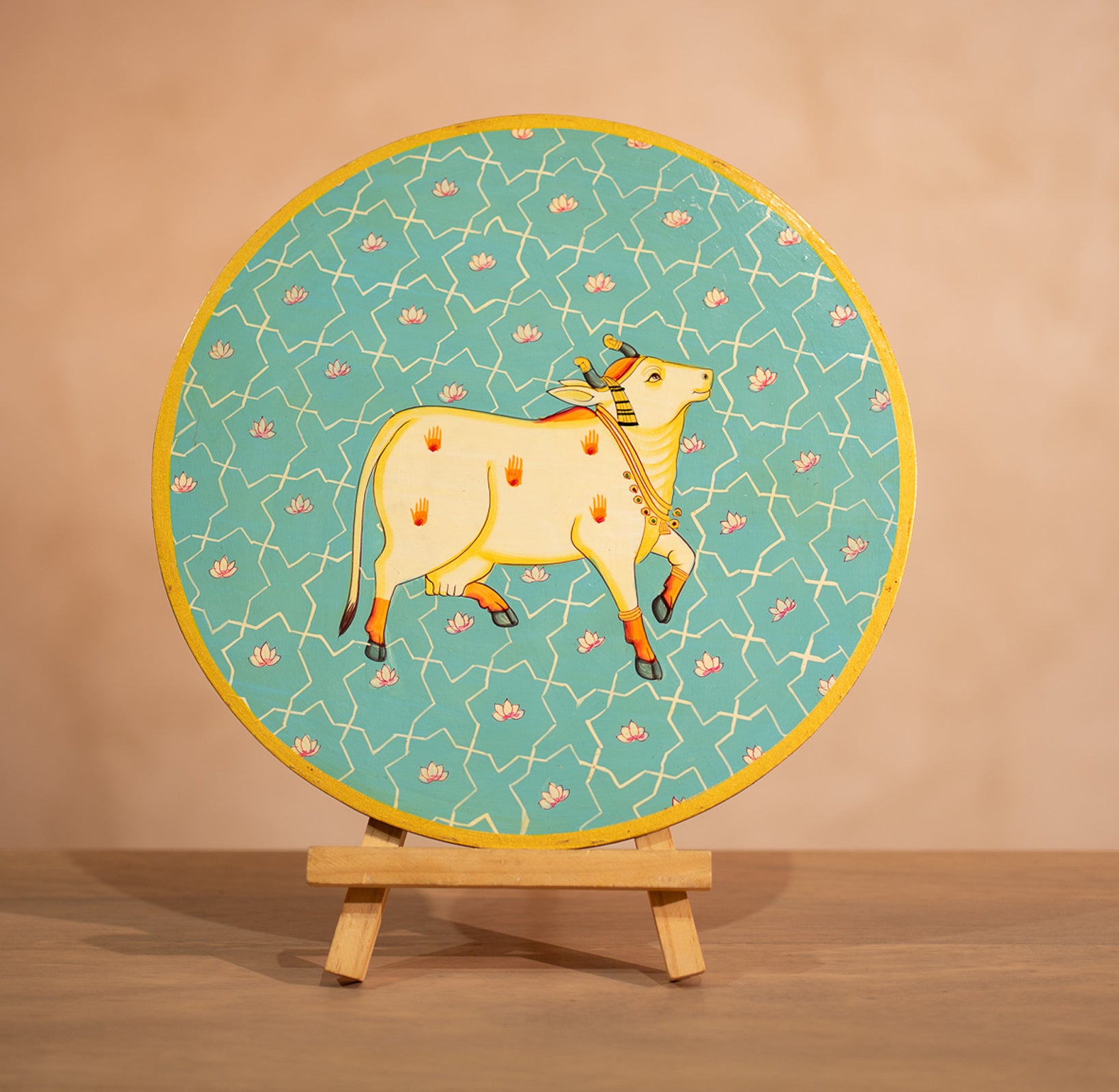 Blue Handpainted Picchwai Wall Plate