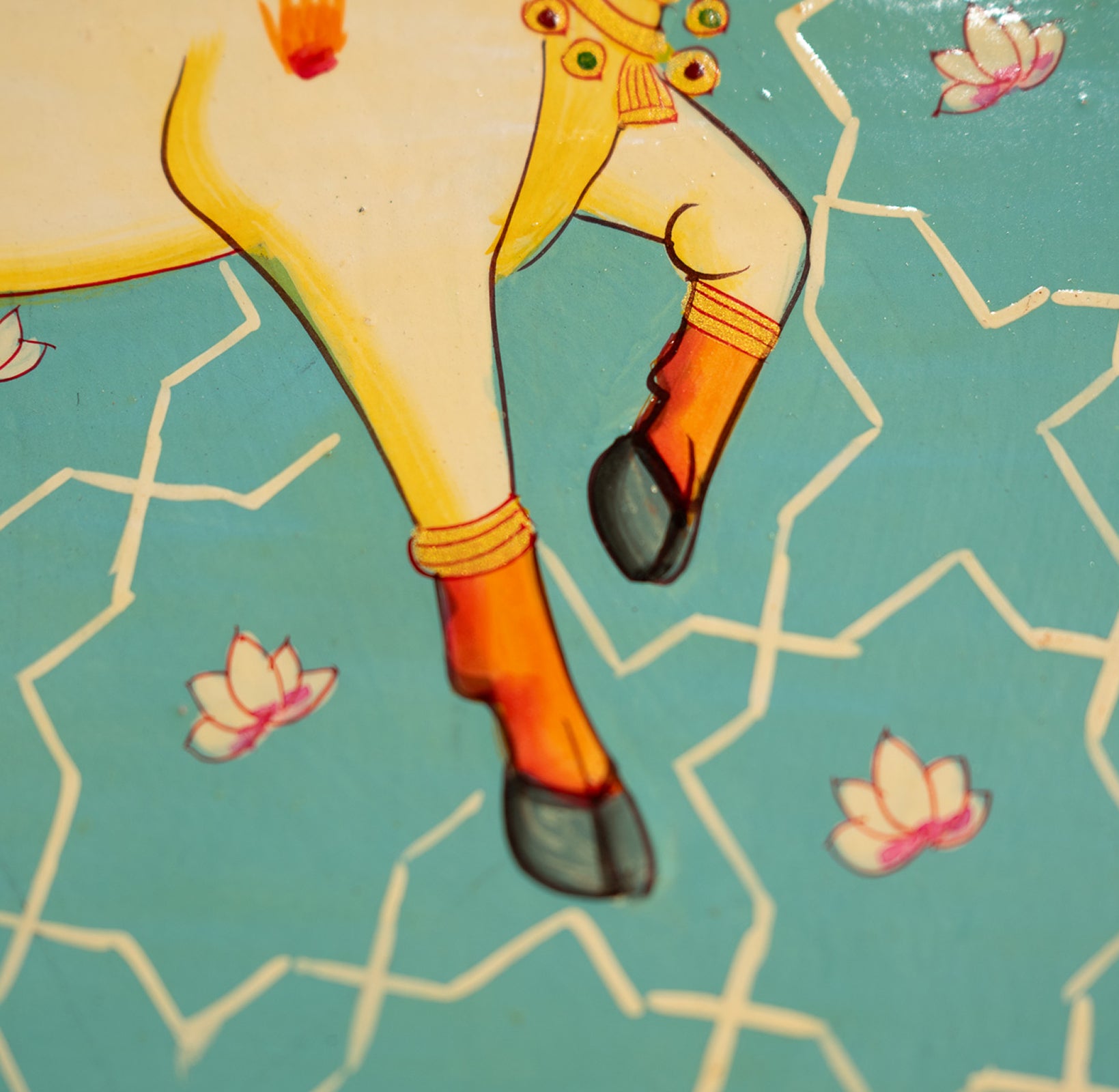 Blue Handpainted Picchwai Wall Plate