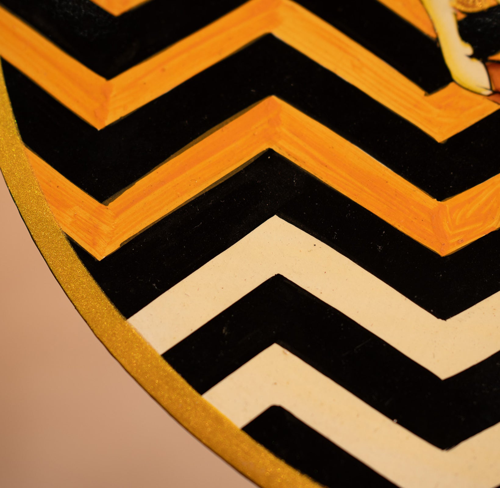 Black and Orange Handpainted Picchwai Wall Plate