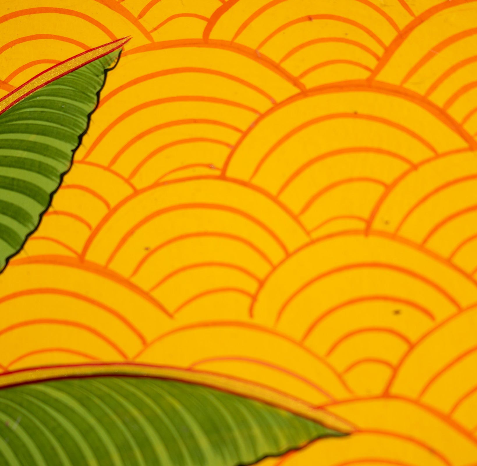 Yellow Handpainted Picchwai Wall Plate