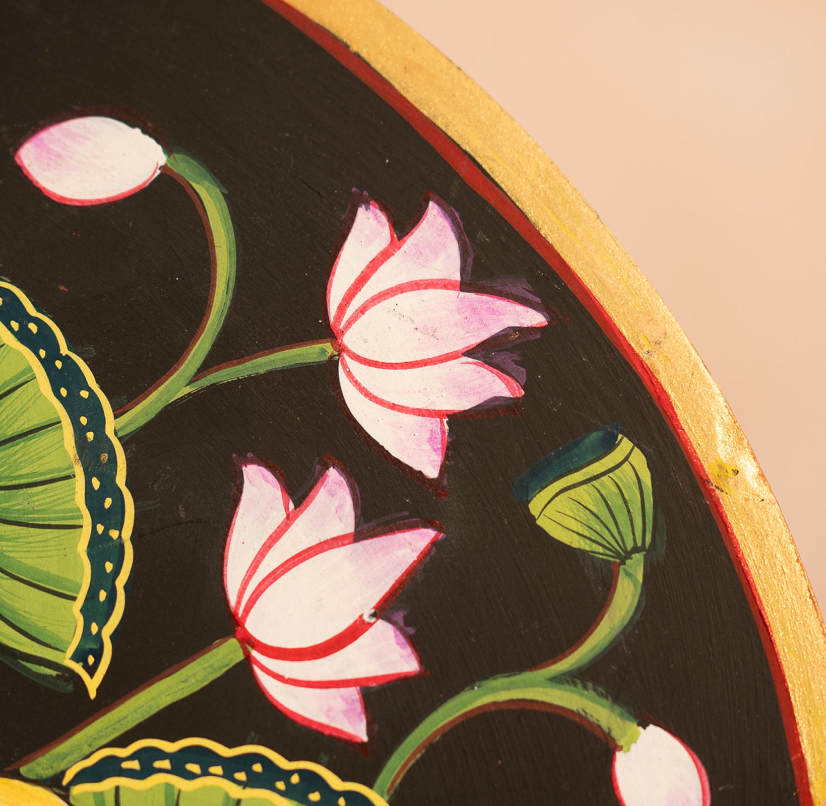 Black Handpainted Pichwai Wall Plate