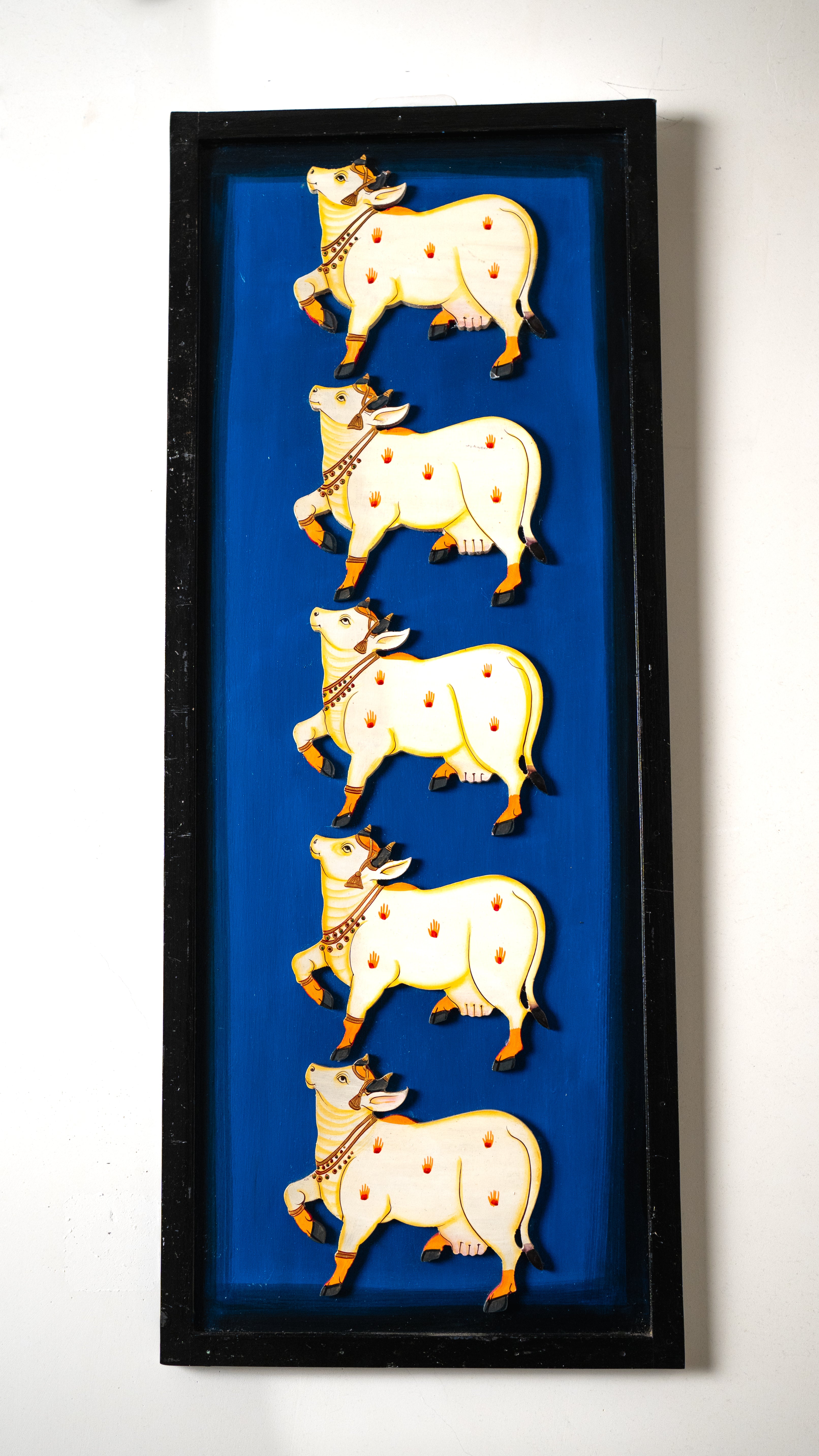 Divine Harmony – Krishna & Sacred Cow Procession (Set of 3)