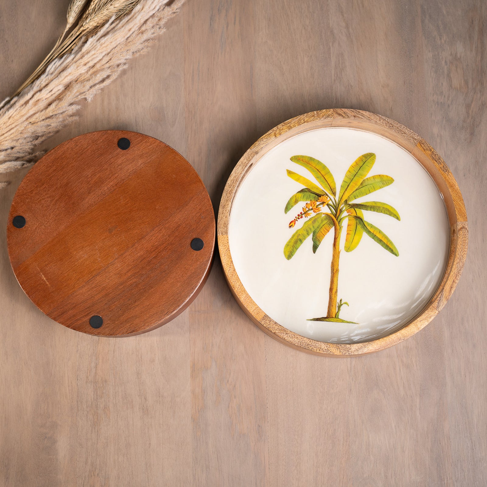 Nilah Collective Wooden coconut tray