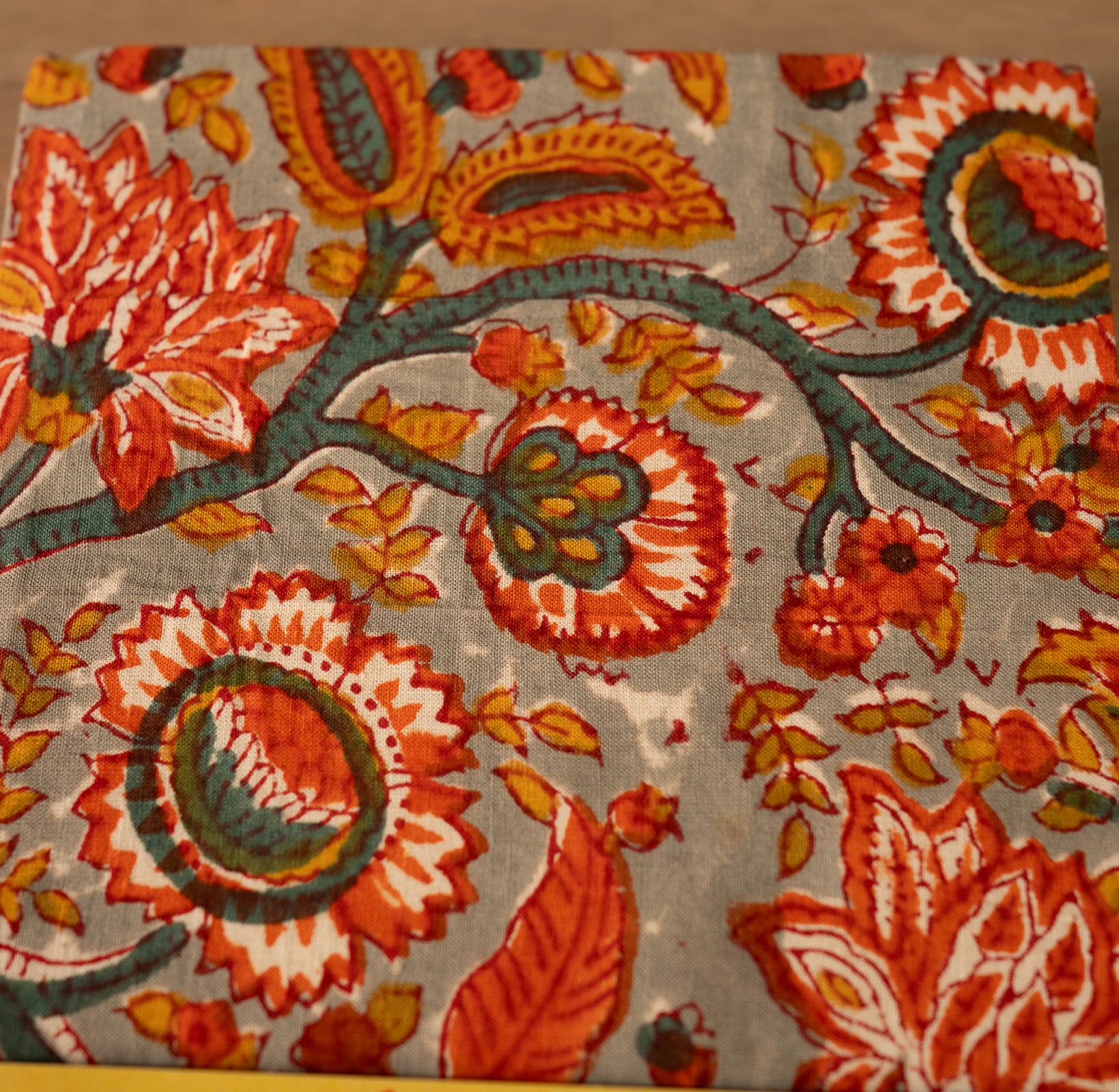 Dhruva Floral Handblock Ruled Journal