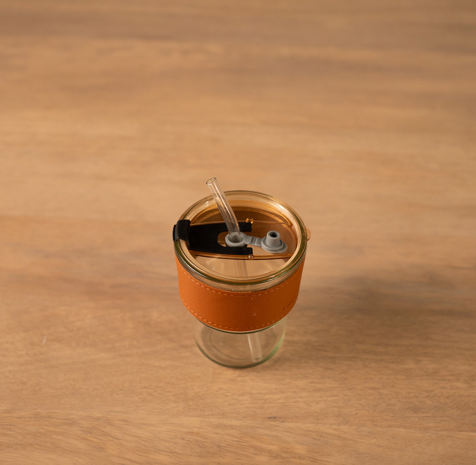Leather Mini Glass Tumbler