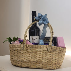 Anniversary Hamper with Fresh Blooms