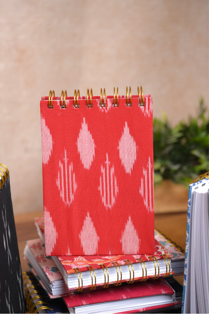Orange Ikat A6 Fabric Notepad