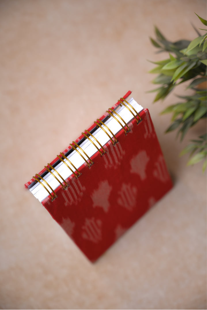 Orange Ikat A6 Fabric Notepad