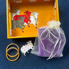 Yellow Picchwai Tray- Gift Hamper for Housewarming, Baby Shower