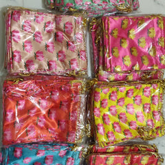 Lotus Print Potlis- Set of 10