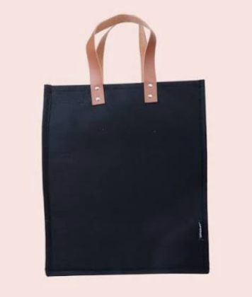 Felt Bag with Leather Handle