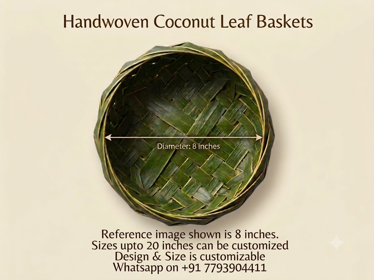 Coconut Leaf Trousseau Baskets — Handwoven & Fresh