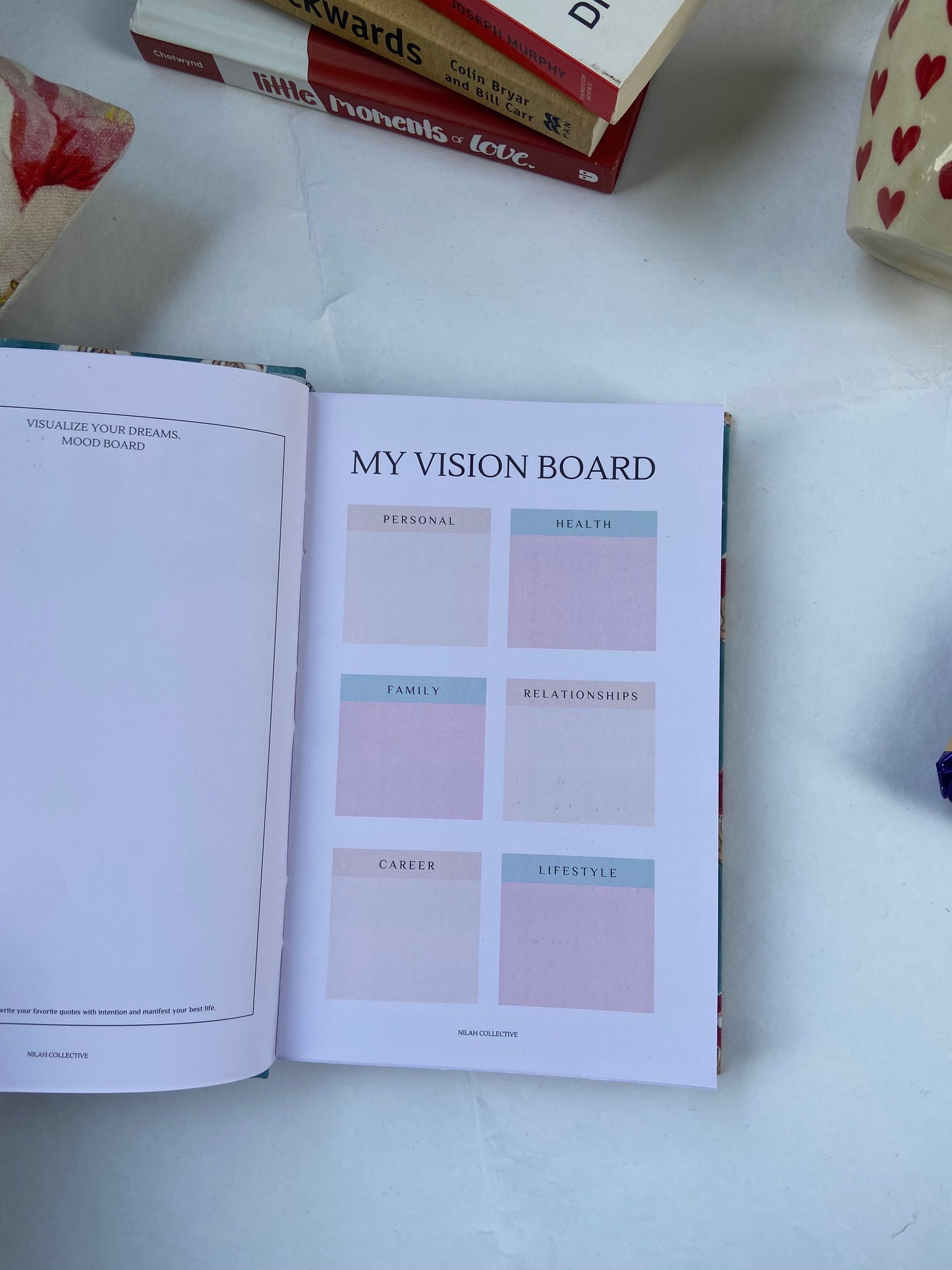 2024 Undated Planner- Blue Bagh | Habit Tracker | Monthly Reflection | Vision Board | Goals |