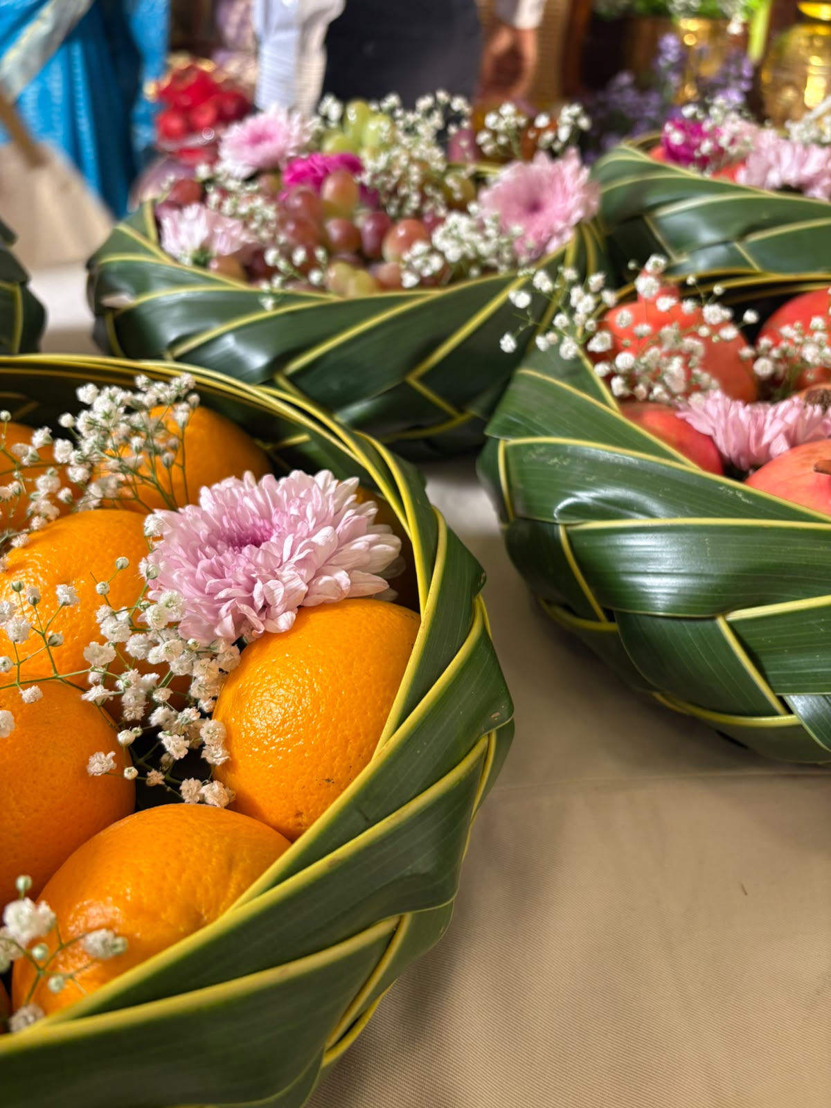Coconut Leaf Trousseau Baskets — Handwoven & Fresh