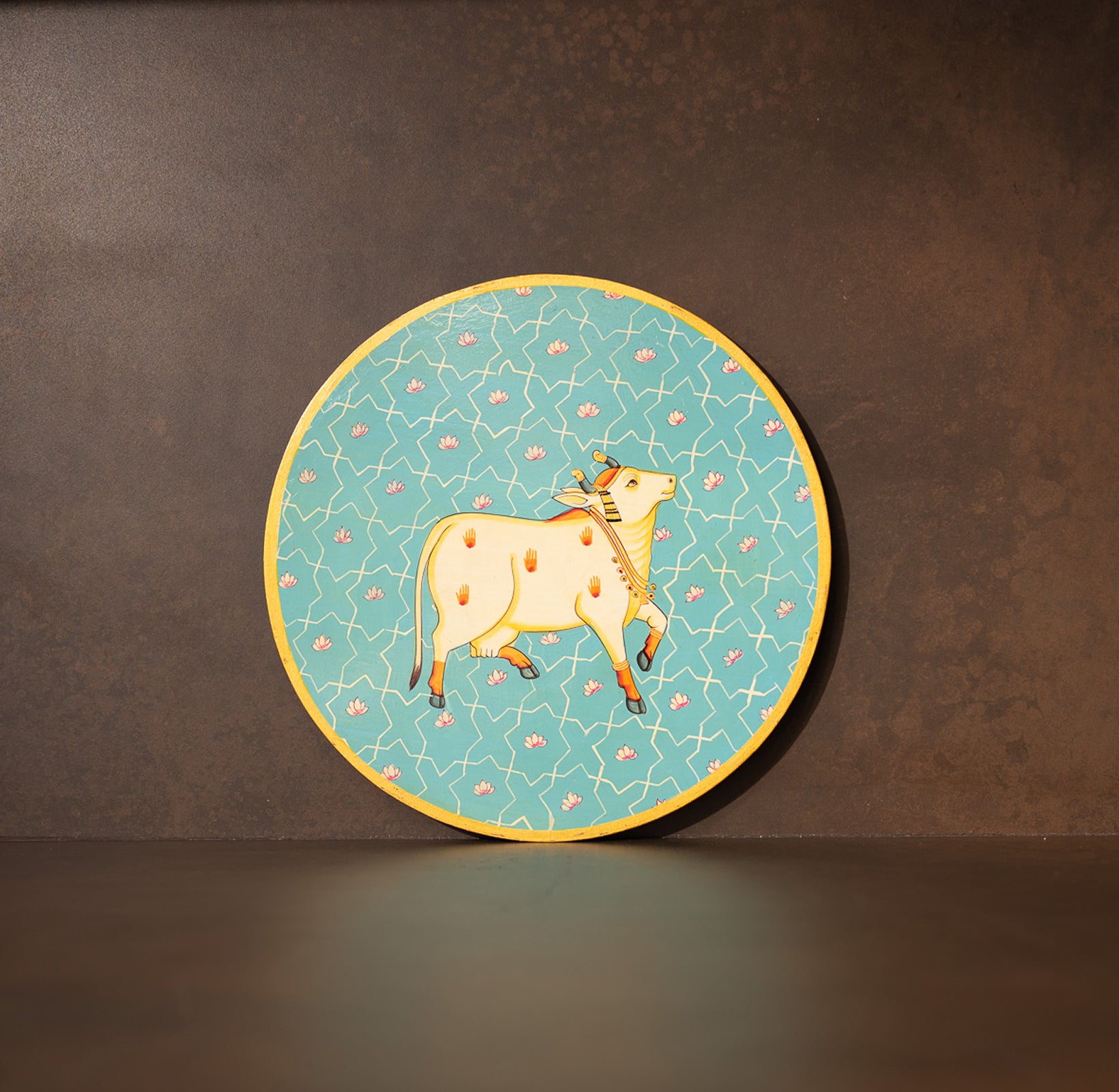 Blue Handpainted Picchwai Wall Plate
