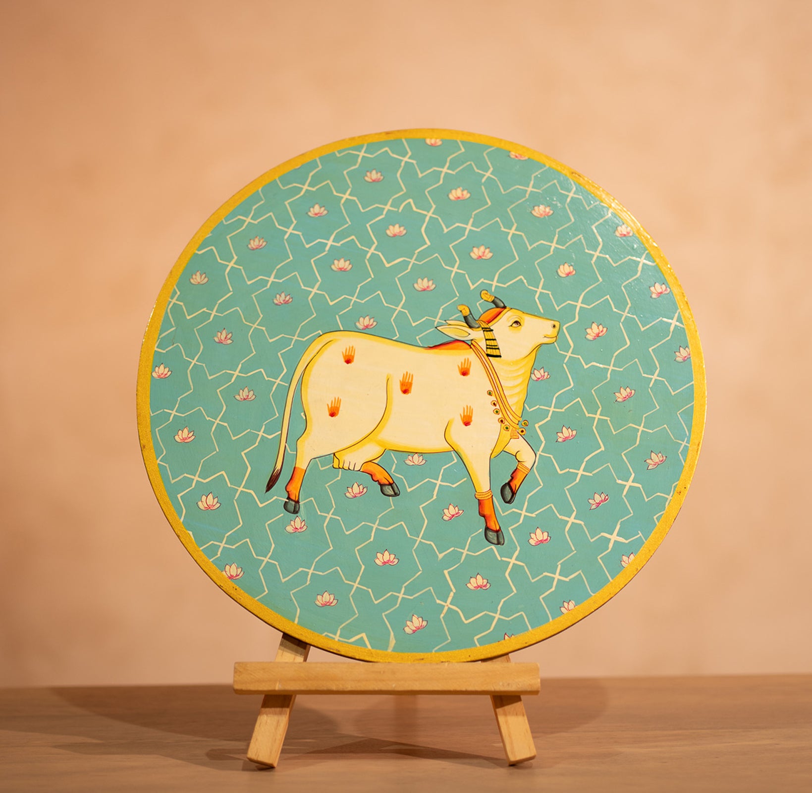 Blue Handpainted Picchwai Wall Plate