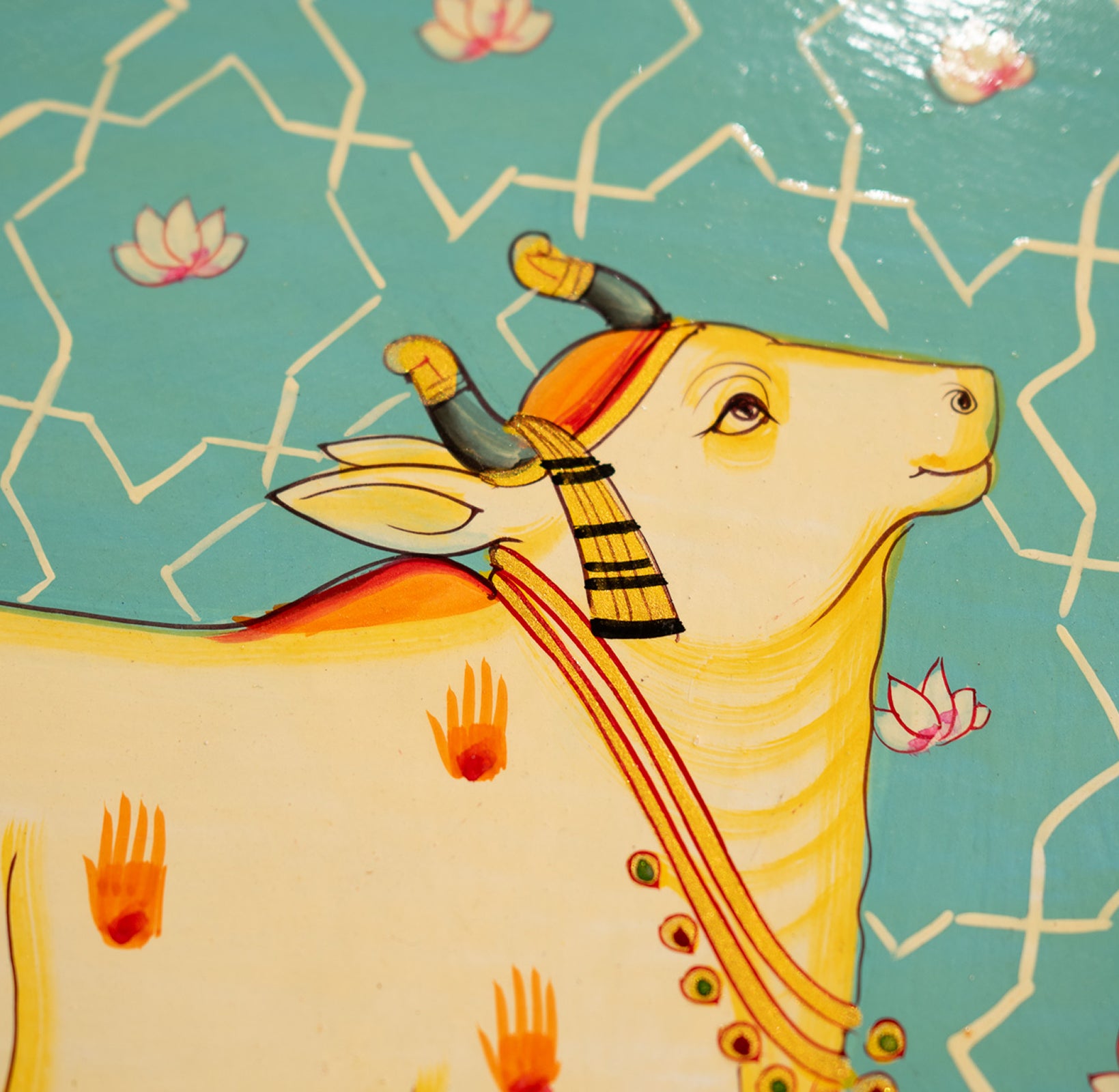 Blue Handpainted Picchwai Wall Plate