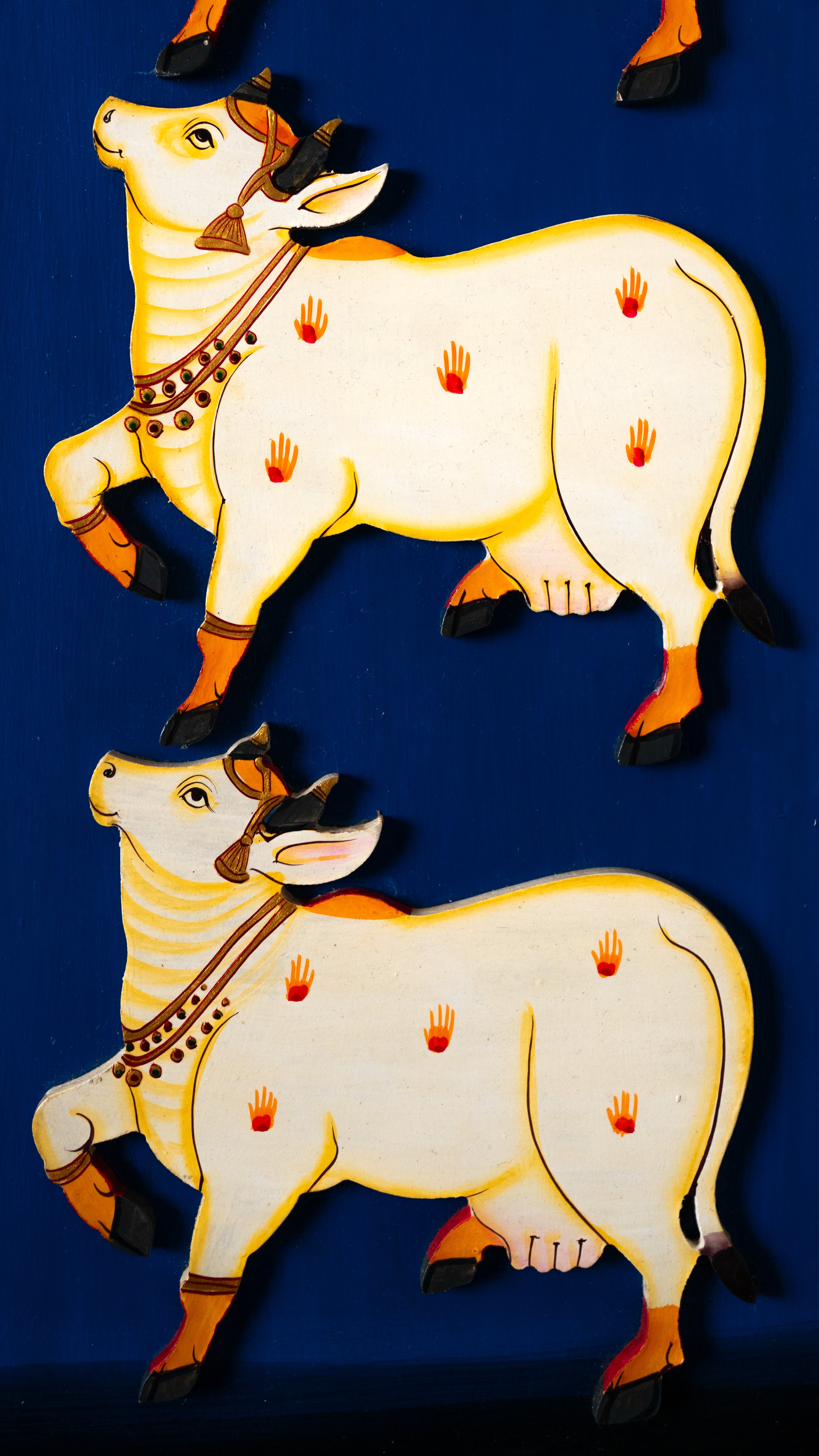 Divine Harmony – Krishna & Sacred Cow Procession (Set of 3)