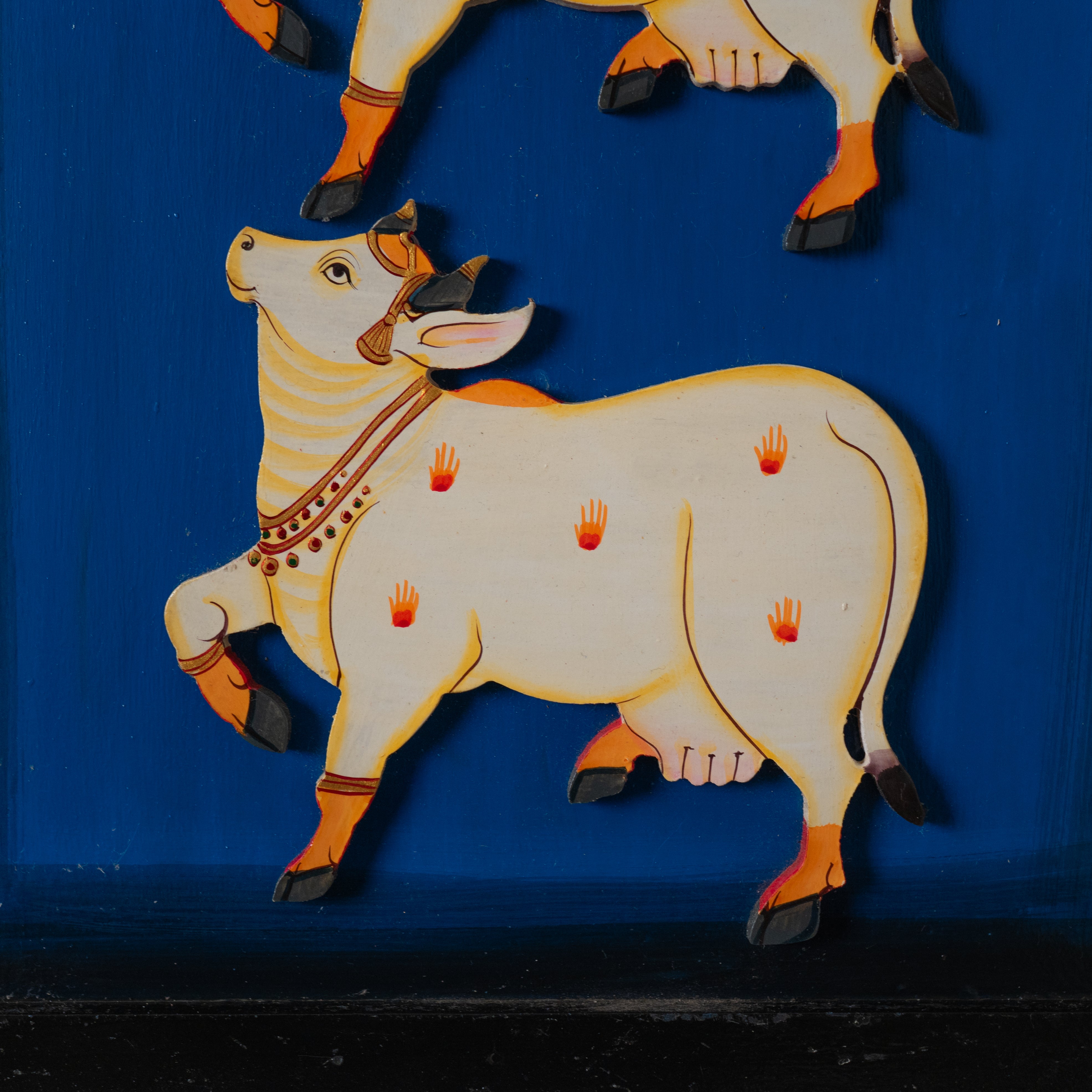 Divine Harmony – Krishna & Sacred Cow Procession (Set of 3)