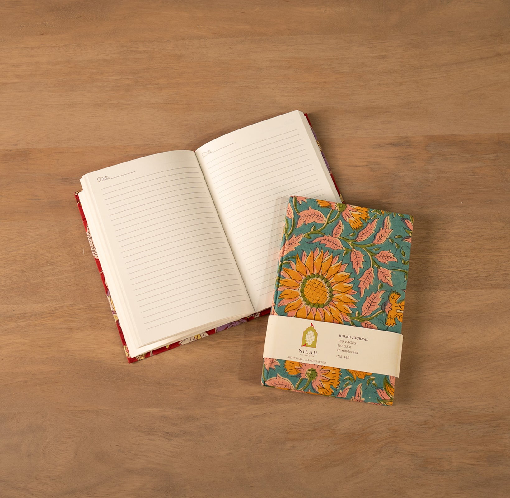 Mayura Handblock Ruled Journal