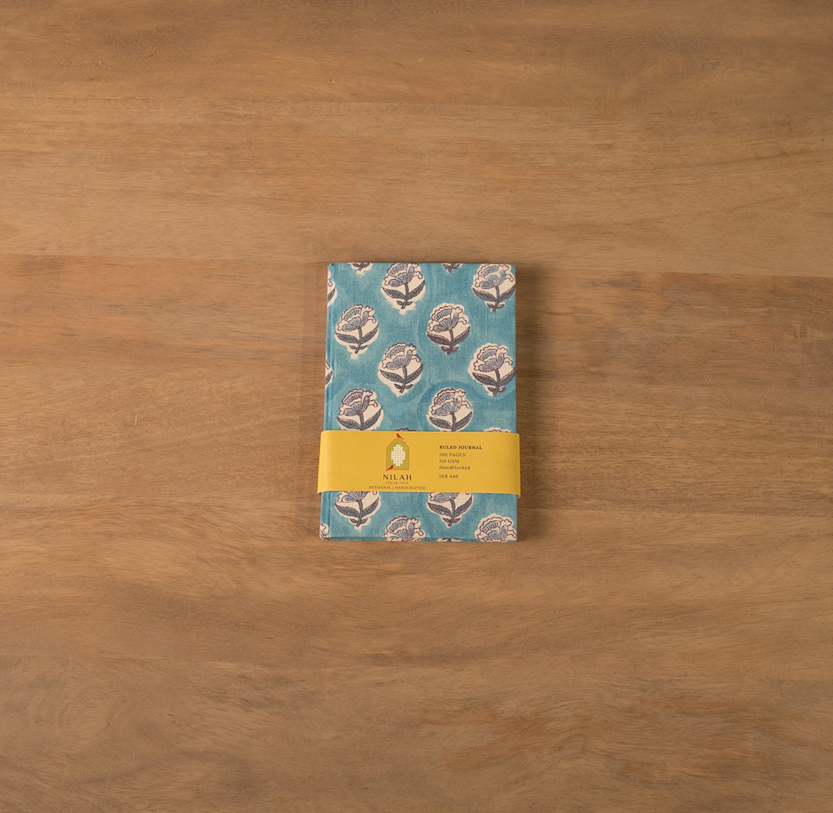 Neelima Floral Handblock Ruled Journal
