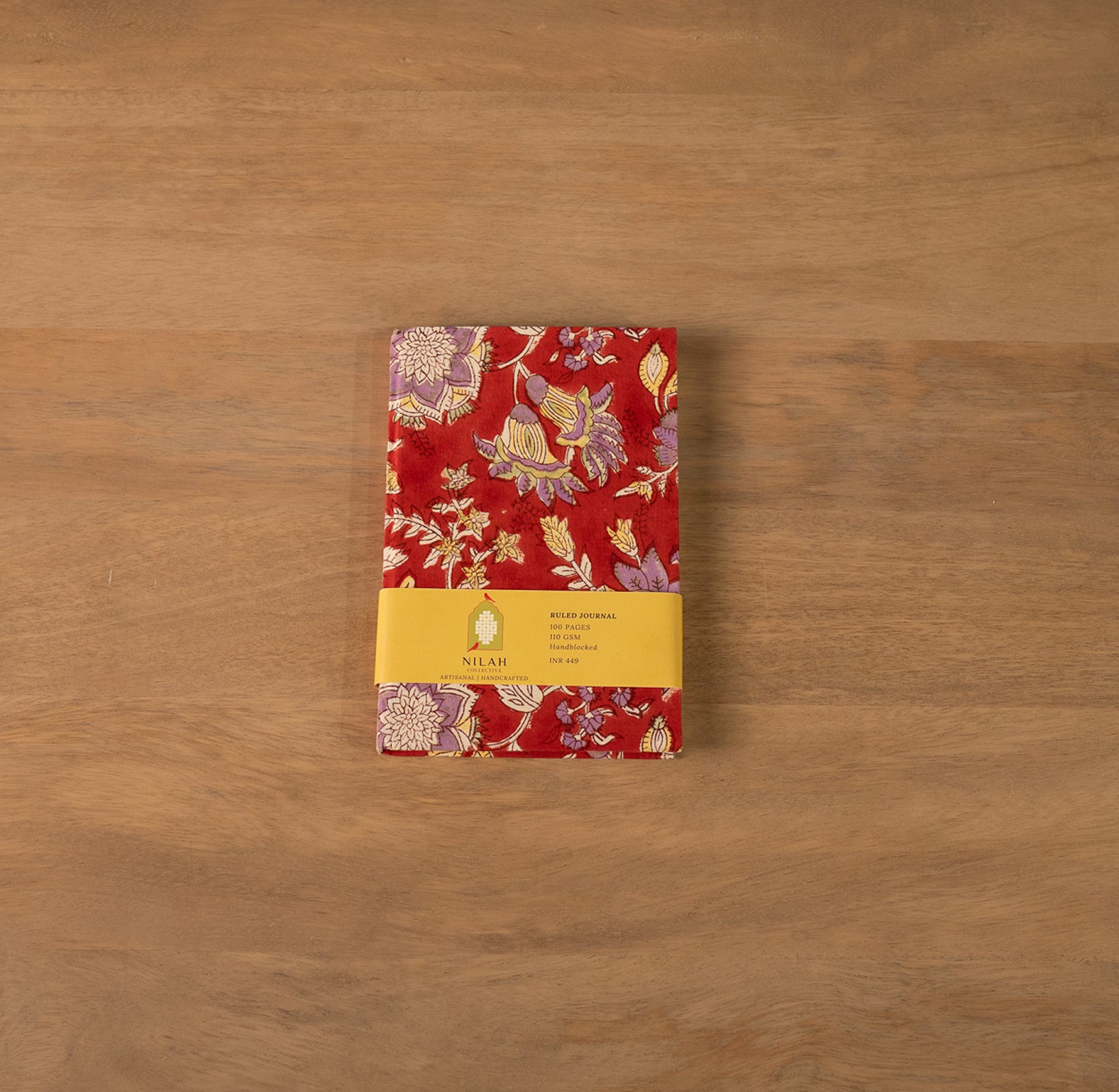 Kumudini  Floral Handblock Ruled Journal