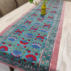 Gul Hand Block Table Runner