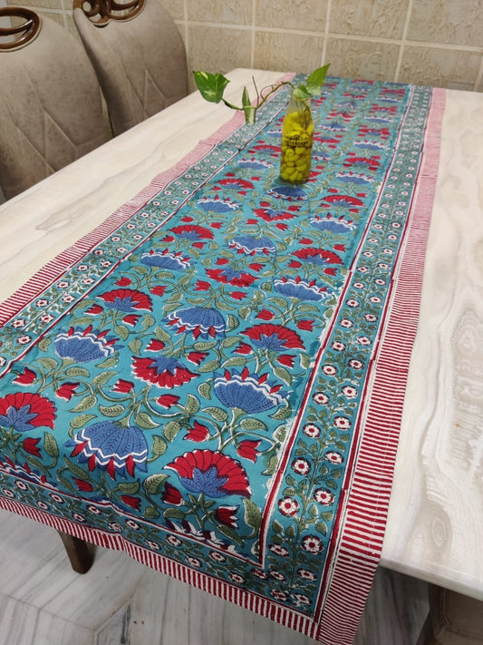 Gul Hand Block Table Runner